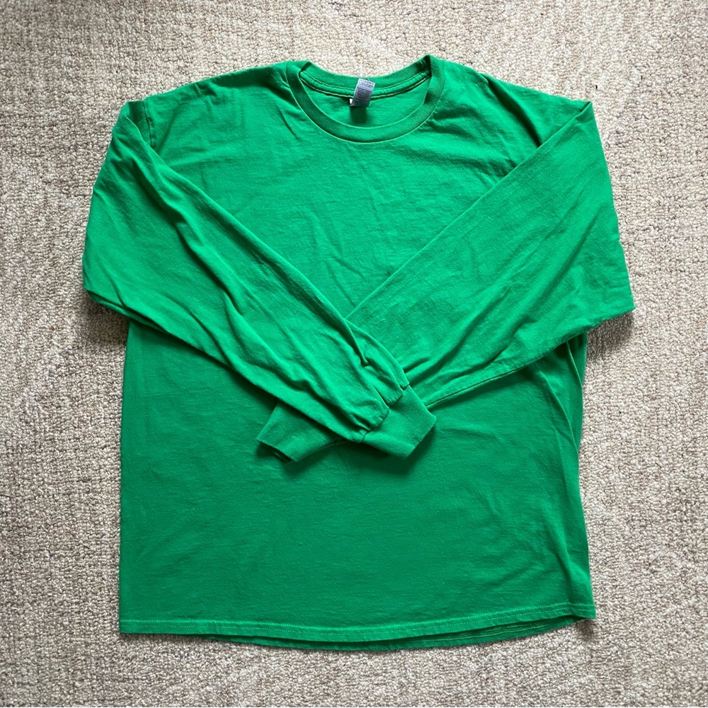 Long sleeve Cotton Shirt Green Tee